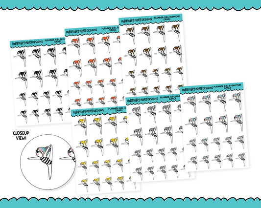 Doodled Planner Girls Character Stickers Dance Decoration Planner Stickers for any Planner or Insert