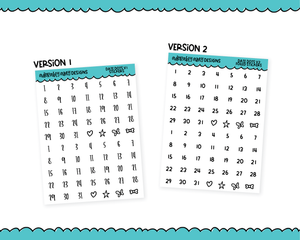 Date Dots Versions 1 and 2 Planner Stickers for any Planner or Insert