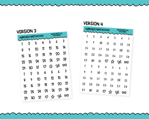 Date Dots Versions 3 and 4 Planner Stickers for any Planner or Insert