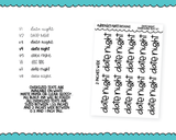 Foiled Oversized Text - Date Night Large Text Planner Stickers