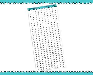 Functional Date Dots for Hobonichi Weeks or Weeks Mega - Adorably Amy Designs