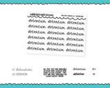 Foiled Tiny Text Series - Detention Checklist Size Planner Stickers for any Planner or Insert