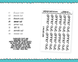 Foiled Oversized Text - Dinner Out Large Text Planner Stickers