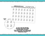 Foiled Tiny Icon Series - Doctor Stethoscope Tiny Size Planner Stickers for any Planner or Insert