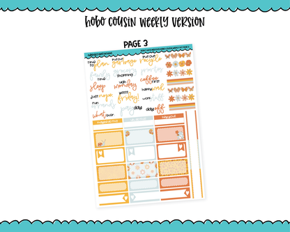 Hobonichi Cousin Weekly Don't Hate Meditate Planner Sticker Kit for Hobo Cousin or Similar Planners