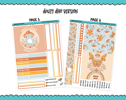 Daily Duo Don't Hate Meditate Themed Weekly Planner Sticker Kit for Daily Duo Planner