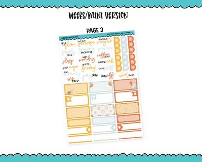 Mini B6/Weeks Don't Hate Meditate Weekly Planner Sticker Kit sized for ANY Vertical Insert