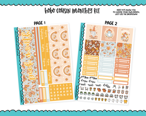 Hobonichi Cousin Monthly Pick Your Month Don't Hate Meditate Themed Planner Sticker Kit for Hobo Cousin or Similar Planners