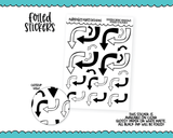 Foiled Doodled Arrows Planner Stickers for any Planner or Insert