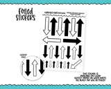 Foiled Doodled Arrows Planner Stickers for any Planner or Insert