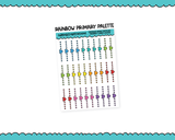 Hobo Cousin Rainbow Doodled Heart Dots Headers or Dividers Planner Stickers for Hobo Cousin or any Planner or Insert