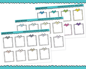 Rainbow Doodled Heart Dots Full Box Reminder Planner Stickers for any Planner or Insert