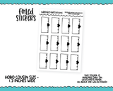 Foiled Hobo Cousin Doodled Heart Half Box Planner Stickers for Hobo Cousin or any Planner or Insert