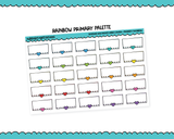 Hobo Cousin Rainbow Doodle Heart Half Box Planner Stickers for Hobo Cousin or any Planner or Insert