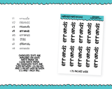 Oversized Text - Errands Large Text Planner Stickers