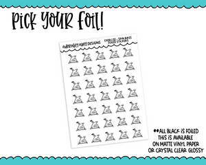 Foiled Spin Bike Icon Reminder Tracker Planner Stickers for any Planner or Insert