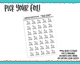 Foiled Spin Bike Icon Reminder Tracker Planner Stickers for any Planner or Insert
