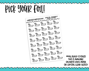 Foiled Treadmill Icon Reminder Tracker Planner Stickers for any Planner or Insert