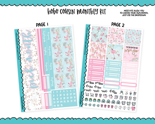 Hobonichi Cousin Monthly Pick Your Month Fa La La La La Mingo Holiday Themed Planner Sticker Kit for Hobo Cousin or Similar Planners