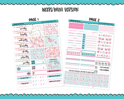Mini B6/Weeks Fa La La La La Mingo Holiday Themed Weekly Planner Sticker Kit sized for ANY Vertical Insert