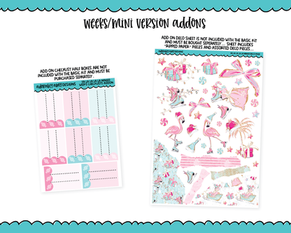 Mini B6/Weeks Fa La La La La Mingo Holiday Themed Weekly Planner Sticker Kit sized for ANY Vertical Insert