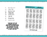 Oversized Text - Family Time Large Text Planner Stickers
