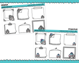 Planner Girls Character Stickers Fill In Boxes V2 Labels Boxes Sticky Notes Planner Stickers for any Planner or Insert