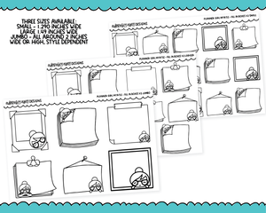 Foiled Planner Girl Myrtle Fill in Boxes V2 Planner Stickers for any Planner or Insert