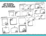 Foiled Planner Girl Myrtle Fill in Boxes V2 Planner Stickers for any Planner or Insert