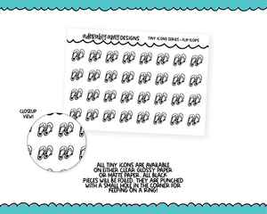 Foiled Tiny Icon Series - Flip Flops Tiny Size Planner Stickers for any Planner or Insert