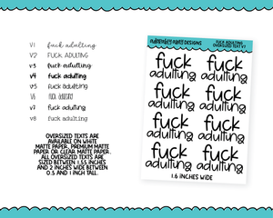 Oversized Text - F@ck Adulting Large Text Planner Stickers