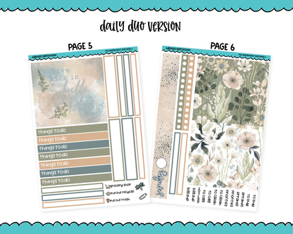 Daily Duo Full Bloom Themed Weekly Planner Sticker Kit for Daily Duo Planner