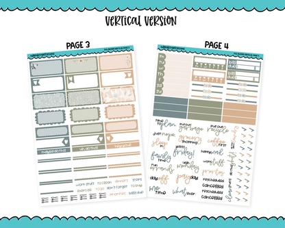 Vertical Full Bloom Planner Sticker Kit for Vertical Standard Size Planners or Inserts