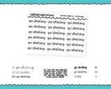 Foiled Tiny Text Series - Go Skating Checklist Size Planner Stickers for any Planner or Insert