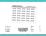 Foiled Tiny Text Series - Going Checklist Size Planner Stickers for any Planner or Insert