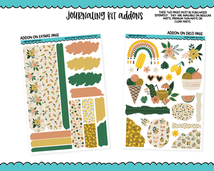 Journaling Kit - Golden Summer Planner Sticker Kit