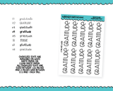 Oversized Text - Gratitude Large Text Planner Stickers