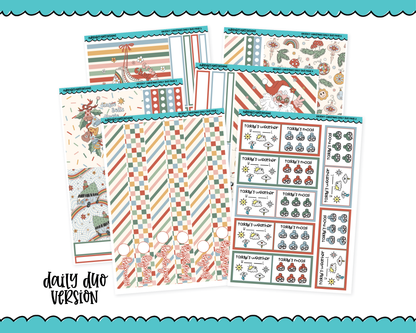 Daily Duo Groovy Christmas Weekly Planner Sticker Kit for Daily Duo Planner