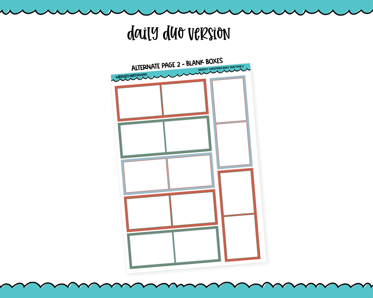 Daily Duo Groovy Christmas Weekly Planner Sticker Kit for Daily Duo Planner
