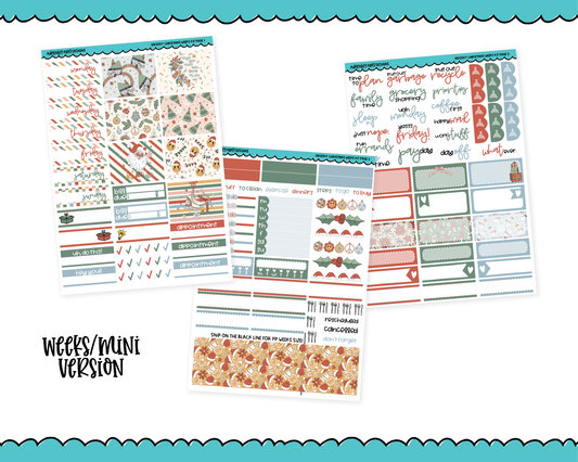 Mini B6/Weeks Groovy Christmas Weekly Planner Sticker Kit sized for ANY Vertical Insert