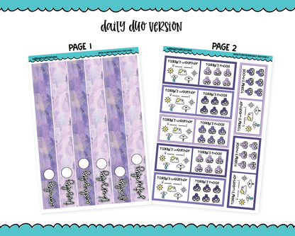 Daily Duo Grow Plant Bloom Themed Weekly Planner Sticker Kit for Daily Duo Planner