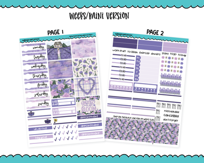 Mini B6/Weeks Grow Plant Bloom Themed Weekly Planner Sticker Kit sized for ANY Vertical Insert