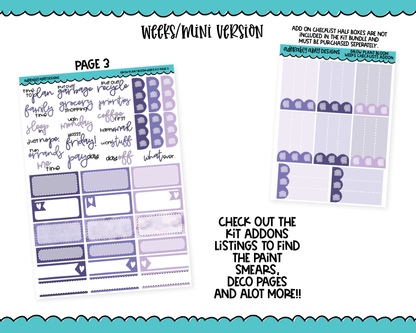 Mini B6/Weeks Grow Plant Bloom Themed Weekly Planner Sticker Kit sized for ANY Vertical Insert