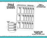 Foiled Planner Girl Myrtle Half & Quarter Boxes Two Sizes Planner Stickers for any Planner or Insert