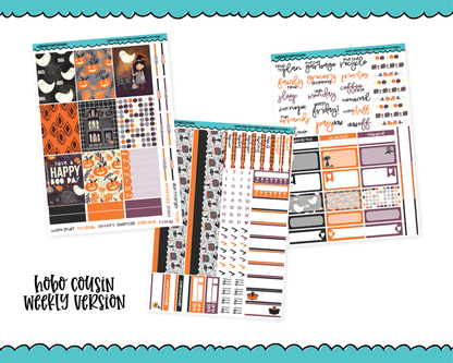 Hobonichi Cousin Weekly Happy Boo Day Halloween Themed Planner Sticker Kit for Hobo Cousin or Similar Planners