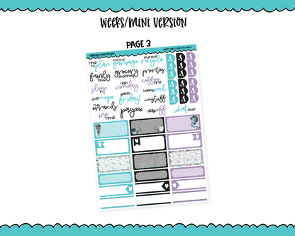 Mini B6/Weeks Happy Girls Audrey Mermaid Themed Weekly Planner Sticker Kit sized for PP Weeks or PP B6 Weeks Planner or ANY Vertical Insert