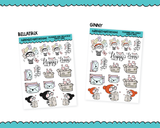 Doodled Planner Girls Character Stickers Happy Mail Decoration Planner Stickers for any Planner or Insert