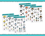 Planner Girls Character Stickers Happy Birthday Decoration Planner Stickers for any Planner or Insert - Adorably Amy Designs