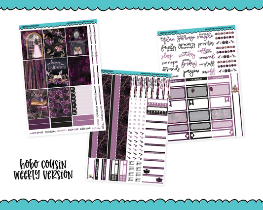 Hobonichi Cousin Weekly Haunted Halloween Themed Planner Sticker Kit for Hobo Cousin or Similar Planners