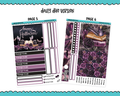 Daily Duo Haunted Halloween Themed Weekly Planner Sticker Kit for Daily Duo Planner